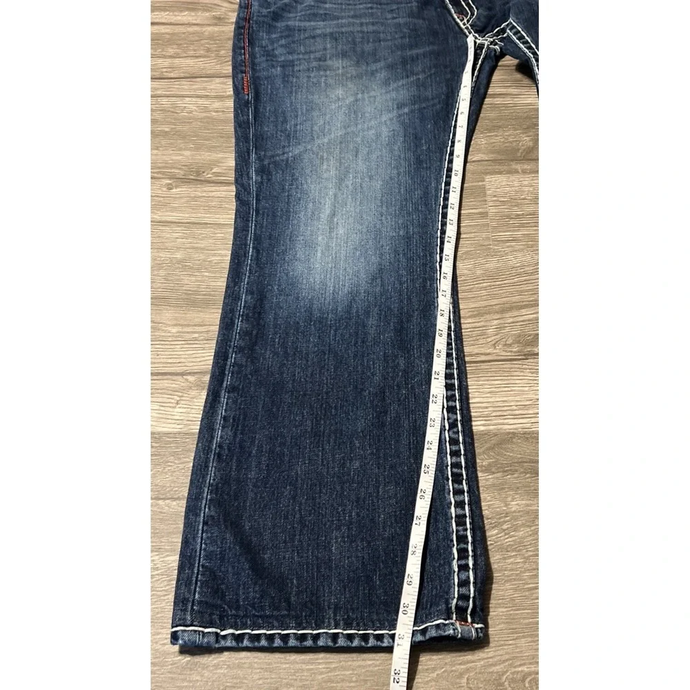 True Religion Men's Super T Flap Pocket Straight Leg Mid Rise Jeans Size 42x31
